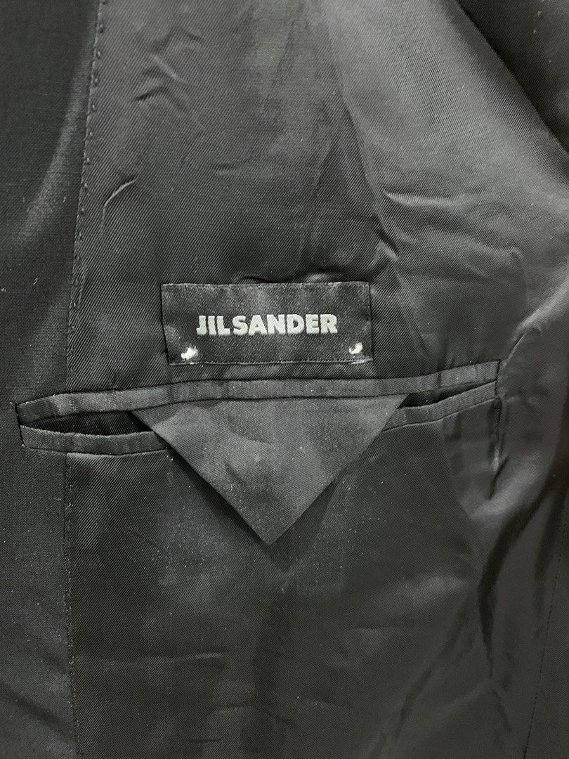 JIL SANDER TAILOR MADE - SUIT SET (Category: Sets & Coordinates) located in Cavite. Submitted by ___layern0ne (Listing ID 1456451583, Image 3). Description: About the product: • Classic black Jil Sander Blazer and Pants •Made in Italy • 100% Virgin Wool • Fully lined with Cupro • Blazer: Single button closure, One chest pocket, Two front pockets • Pants: Two side pockets, One coin pocket, One back pocket w/ button •’Tailor Made’ label for high qu