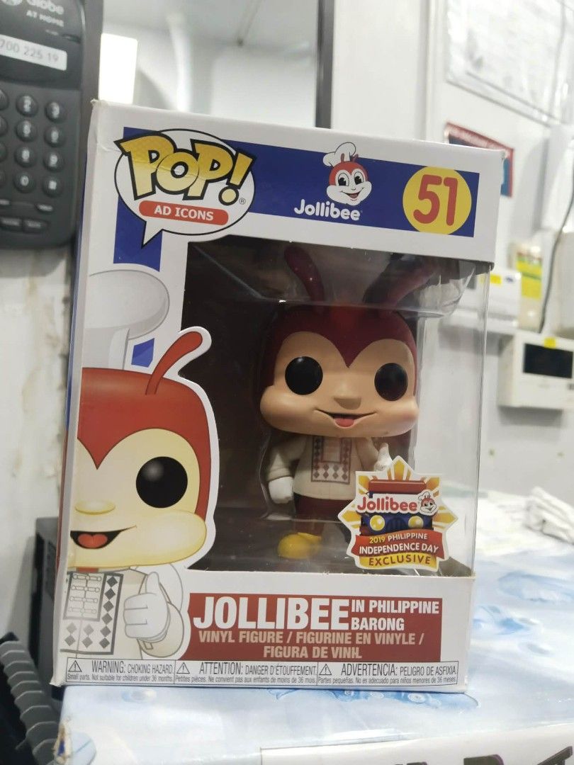 Jollibee funko pop (Category: Designer & Blind Box Toys) located in Taguig. Submitted by nippon.toki (Listing ID 1456453773, Image 1). Description: 999 each 5 pcs. available Please read! For sure buyer only! NO COD/COP No reservation The items will be sold to the first payer w/o prior notice. Verbal reservations are not acceptable. Note: All items are vintage. Please manage your expectations accordingly. G cash payment. Shipping via Lalamove Metr