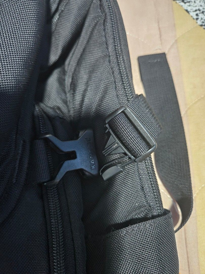 Kangol Black Backpack Bag (Category: Backpacks) located in Manila. Submitted by mistyricst08057 (Listing ID 1456524216, Image 2). Description: - Brand: Kangol - Color: Black - Features: Multiple compartments and pockets for organization - Comfort: Adjustable padded shoulder straps - Durability: Made with durable material - Ideal for: School or everyday use - Condition: Zippers and buckles are in good working order.