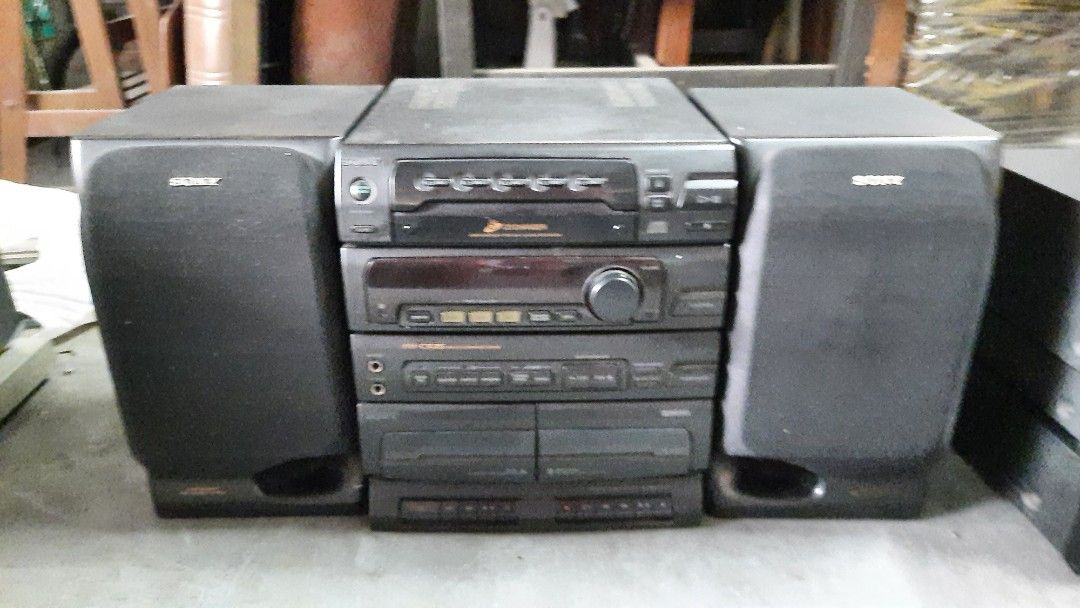 Kenwood Stereo System with Speakers and Cassette Deck (Category: Soundbars, Speakers & Amplifiers) located in Makati City. Submitted by paras_jcp882520 (Listing ID 1456487320, Image 3). Description: - Kenwood stereo system with double cassette deck and speakers - Separate DVD player - Sony stereo system with speakers - Additional Pioneer and Technics components included - All items confirmed functional - Perfect for music enthusiasts looking for 
