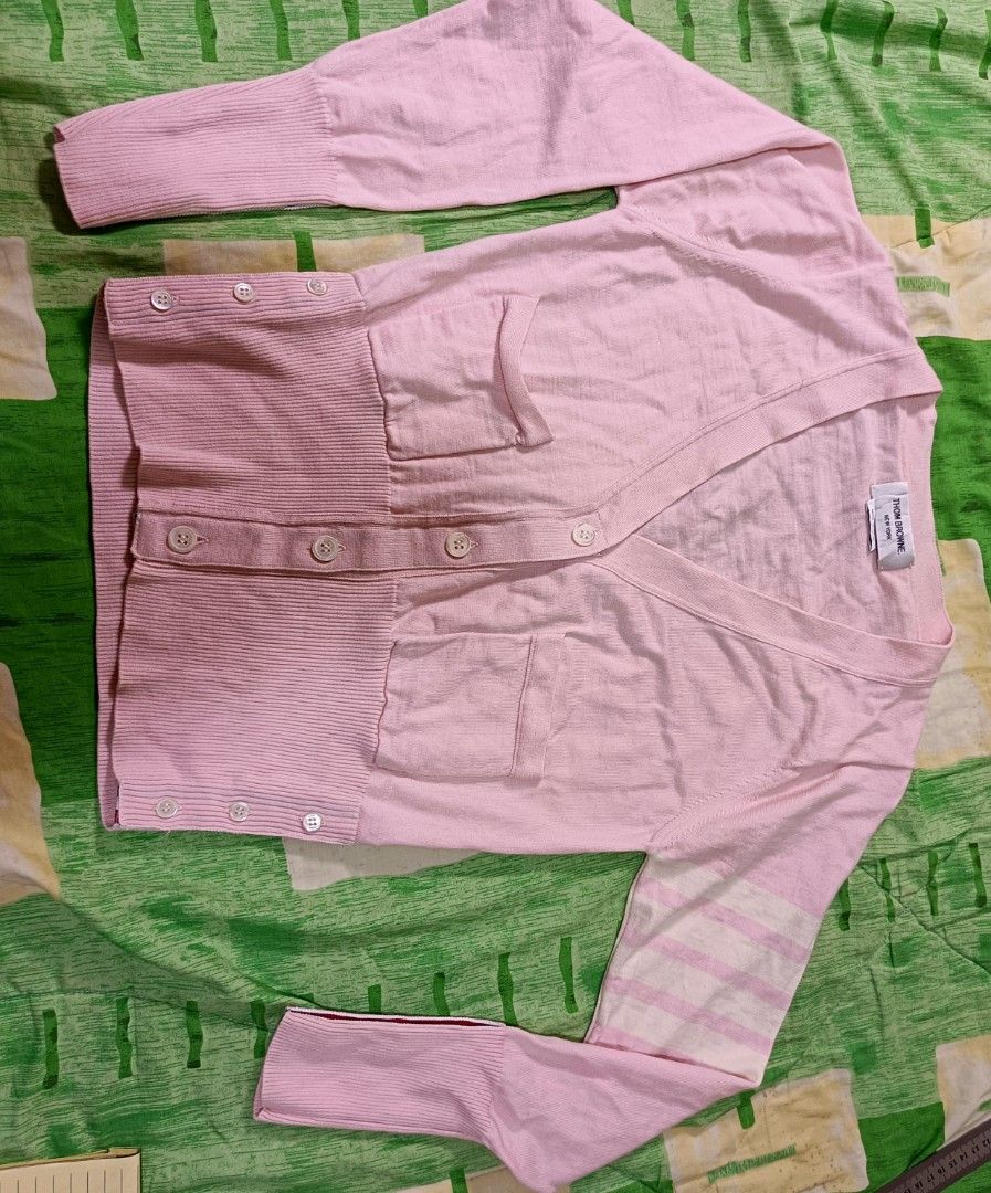 Knitted Thom Brown/cardigan/authentic (Category: Luxury Apparel) located in Angeles City. Submitted by al.quilala03 (Listing ID 1456518310, Image 1). Description: L- 22 inch W- 16 1/2 stretch garments/ excellent condi size 2 / for women pre own authentic/Legit.