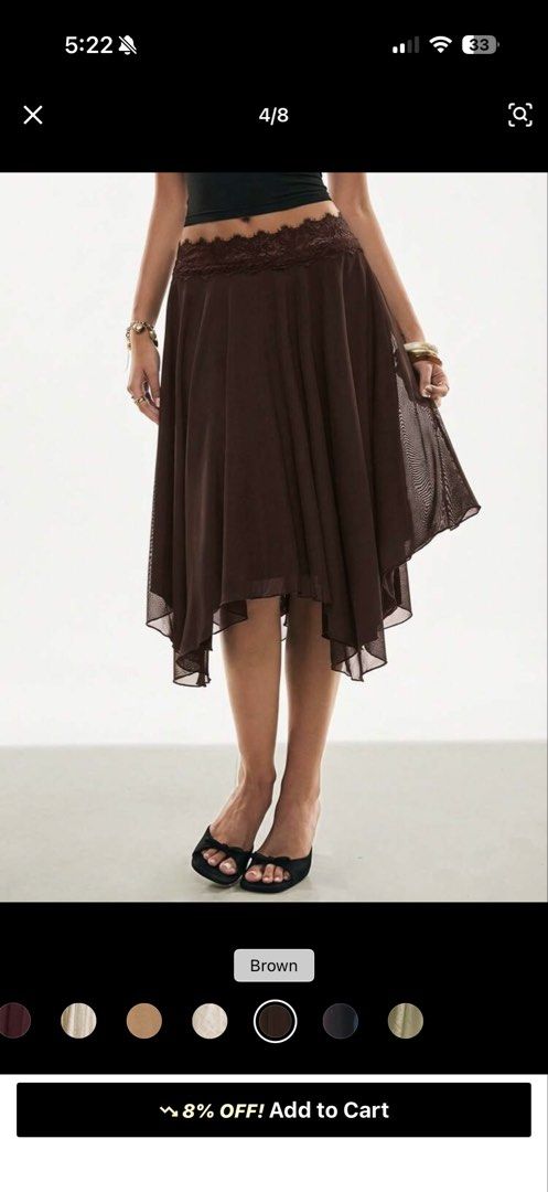 Lace band brown maxi skirt (Category: Skirts) located in Makati City. Submitted by vncali (Listing ID 1456495798, Image 2). Description: NEVER BEEN USED! size xs .