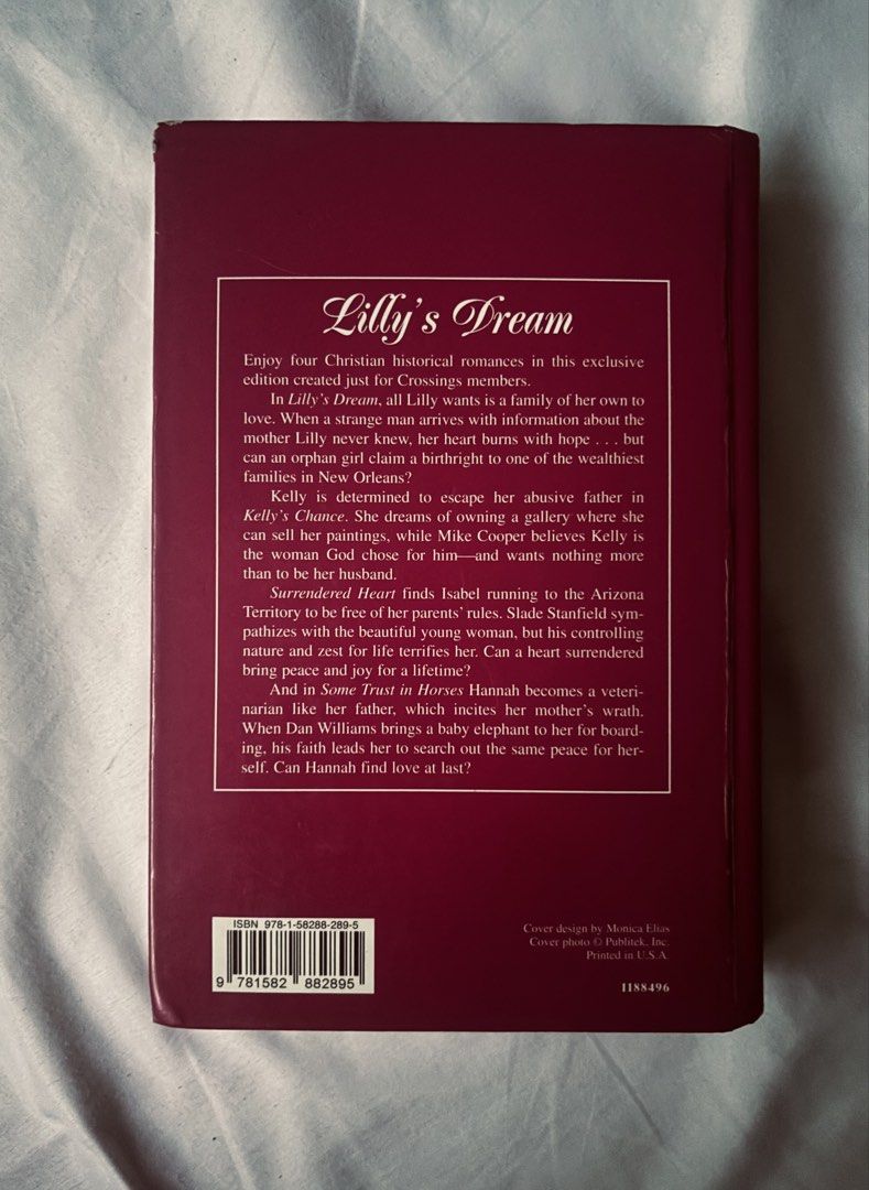 Lilly’s Dream (Heaven sent) book (Category: Storybooks) located in San Carlos. Submitted by declutterluv (Listing ID 1456517326, Image 3). Description: -Christian fiction Author: Wanda E. Brunstetter.