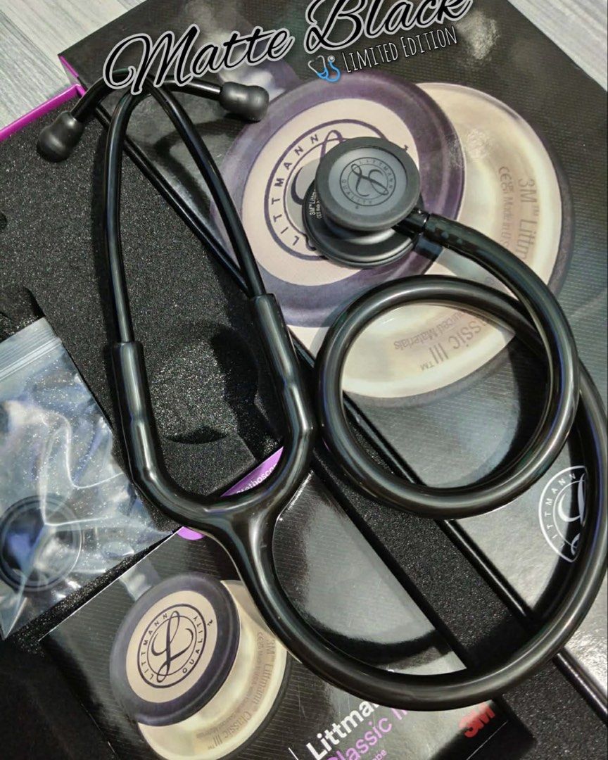 Littmann Stethoscope 3M | MATTE BLACK LIMITED EDITION (Category: Medical Supplies & Tools) located in Caloocan City. Submitted by mashiiro_o (Listing ID 1456531535, Image 1). Description: - ONHAND AND BRAND NEW! - LIMITED STOCKS ONLY ( 25 pcs ) - open for lalamove COD for checking. Got sold here almost 6 stethoscopes already, so don’t worry about the legitimacy :)) Please po, once we’re sure about the transaction, doon lang po namin isi-send yung