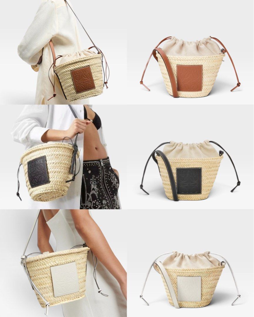 Loewe x Paula Ibiza Woven Drawstring Raffia Bag (Category: Luxury Bags & Wallets) located in Manila. Submitted by designerarchives.ph (Listing ID 1456423555, Image 1). Description: Rare design | Discontinued in most countries 🌴 • 10 days eta • 50% dp is required. • No refund, return, or exchange. • Buyer will shoulder the sf. Shipping: NCR - lalamove/grab Provincial - LBC.