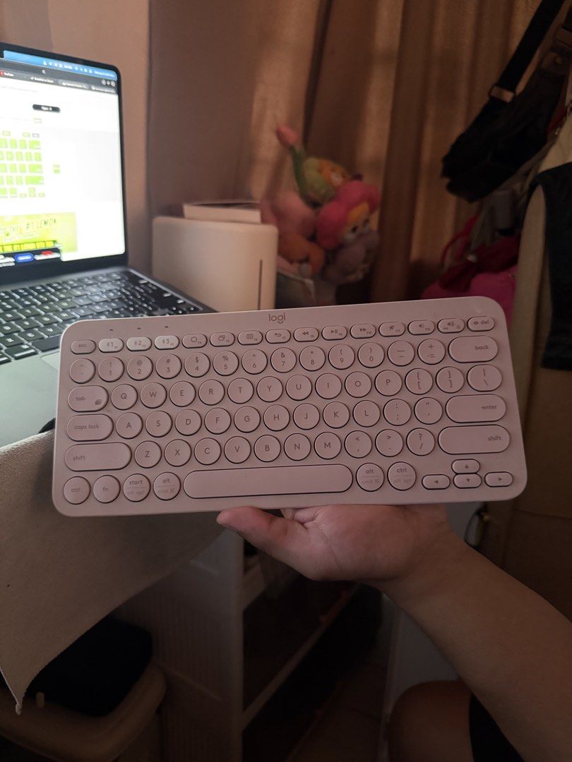 Logitech Keychron K380 Pink (Category: Computer Keyboard) located in Cabatuan. Submitted by krishamariee__ (Listing ID 1456422320, Image 1). Description: RFS: extra keyboard Negotiable Good condition, all keys are working. No box MOP: BPI, BDO, MARIBANK, GCASH, MAYA, UNIONBANK MOD: LBC/J&T/MEET UP around Cauayan, Isabela.