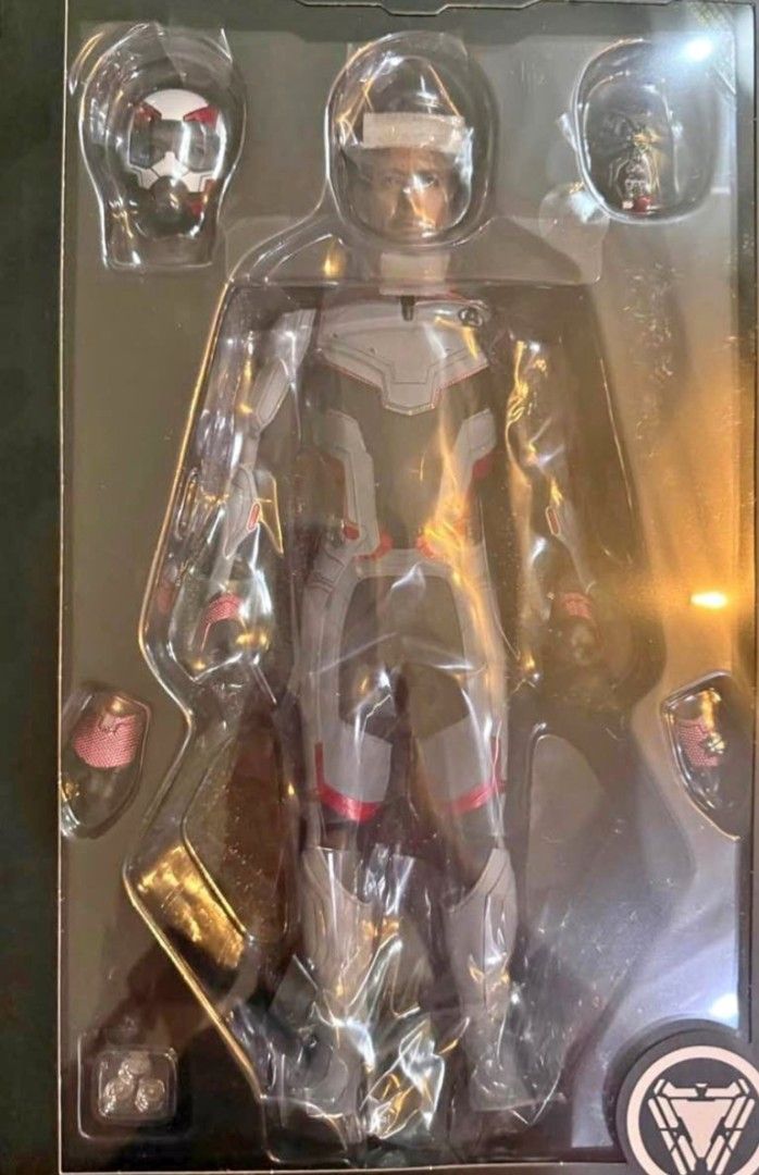 Marvel Avengers Endgame Tony Stark Action Figure (Category: Figurines & Statues) located in Taguig. Submitted by eiuolouie (Listing ID 1456448043, Image 2). Description: - Hot Toys Avengers Endgame Tony Stark action figure - Features the iconic Mark 85 suit - Comes with multiple interchangeable head sculpts - Includes various accessories for dynamic posing - A must-have for any Marvel fan's collection.