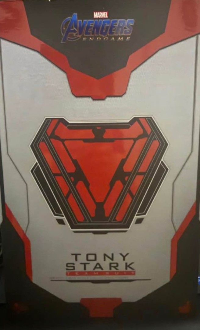Marvel Avengers Endgame Tony Stark Action Figure (Category: Figurines & Statues) located in Taguig. Submitted by eiuolouie (Listing ID 1456448043, Image 1). Description: - Hot Toys Avengers Endgame Tony Stark action figure - Features the iconic Mark 85 suit - Comes with multiple interchangeable head sculpts - Includes various accessories for dynamic posing - A must-have for any Marvel fan's collection.