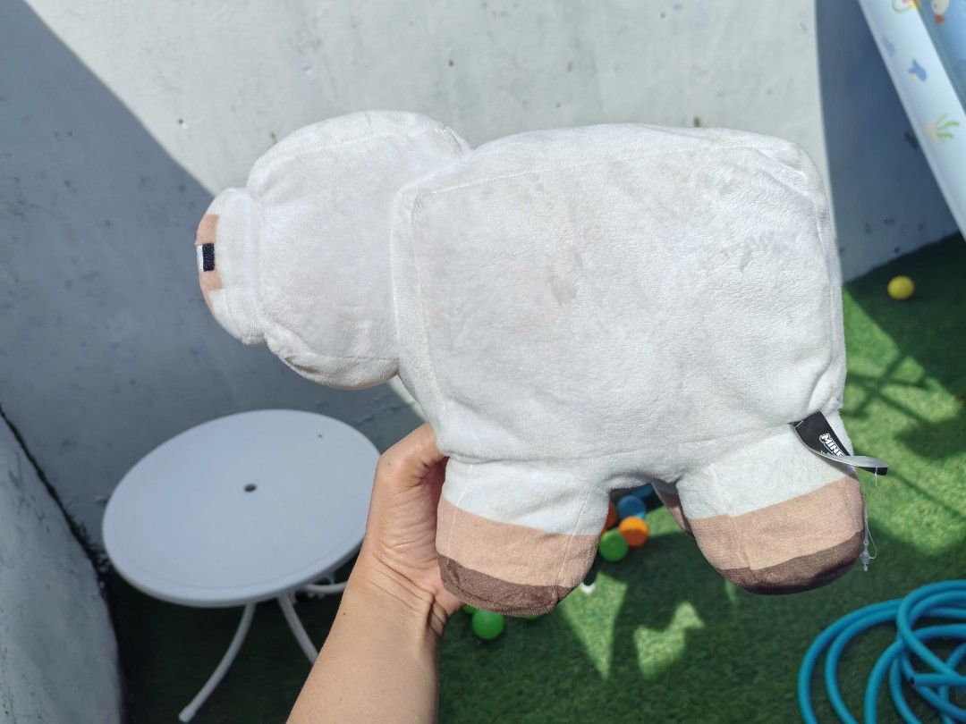 Minecraft Sheep Plush Toy (Category: Plushies & Soft Toys) located in Cebu City. Submitted by dudes_villanueva (Listing ID 1456476517, Image 3). Description: Minecraft Sheep Plush Toy 📌 A soft stuffed animal based on the classic blocky passive mob from the popular sandbox video game 📌 This collectible plush features the iconic pixelated face, a white blocky wool body, and brown hooves. In excellent condition. Length: 10 inches Note: Additional 