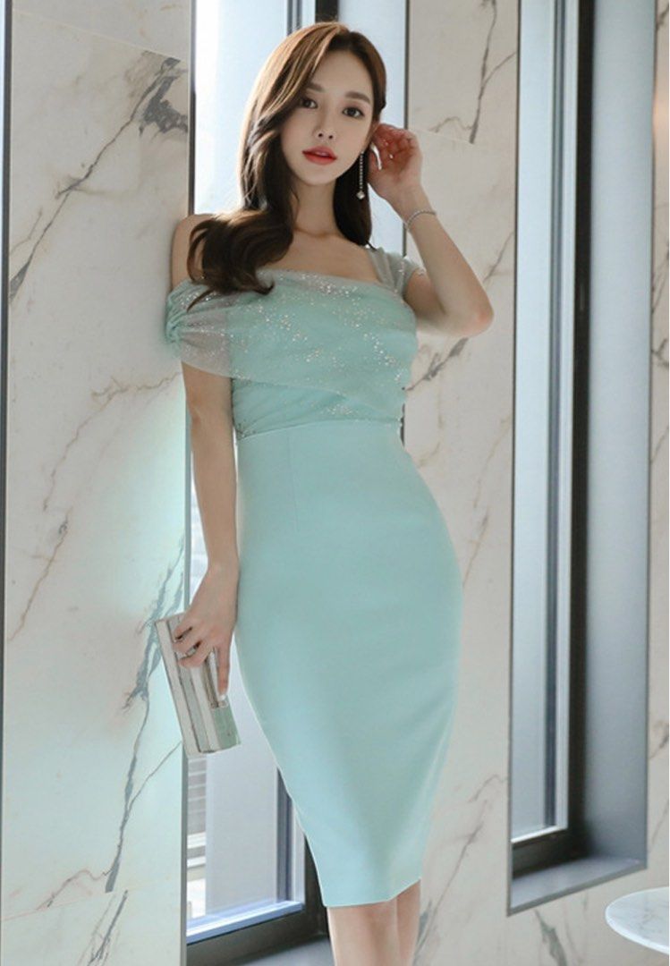 Mint Green Sequin One-Shoulder Party Dress (Category: Dresses) located in Manila. Submitted by sugarplumthreadsph (Listing ID 1456556330, Image 3). Description: - Size: Xs to Small - Above the Knee - Stunning mint green party dress - Elegant one-shoulder design - Sparkling sequin detail on the shoulder - Flattering midi length - Chic back slit for ease of movement - Ideal for parties, weddings, and special events - Looks chic and fits beautifully
