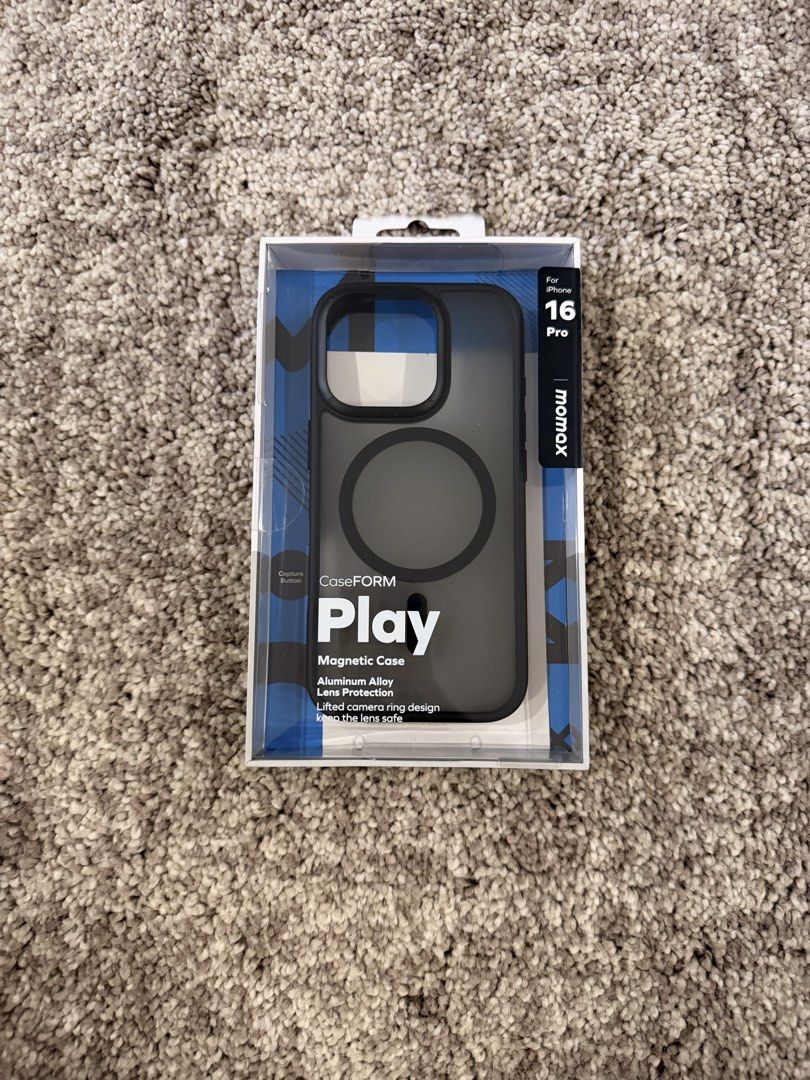 MOMAX Caseform Play for iPhone 16 Pro (Category: Cases & Sleeves) located in San Juan City. Submitted by jerilim (Listing ID 1456553168, Image 1). Description: RFS: Decluttering.