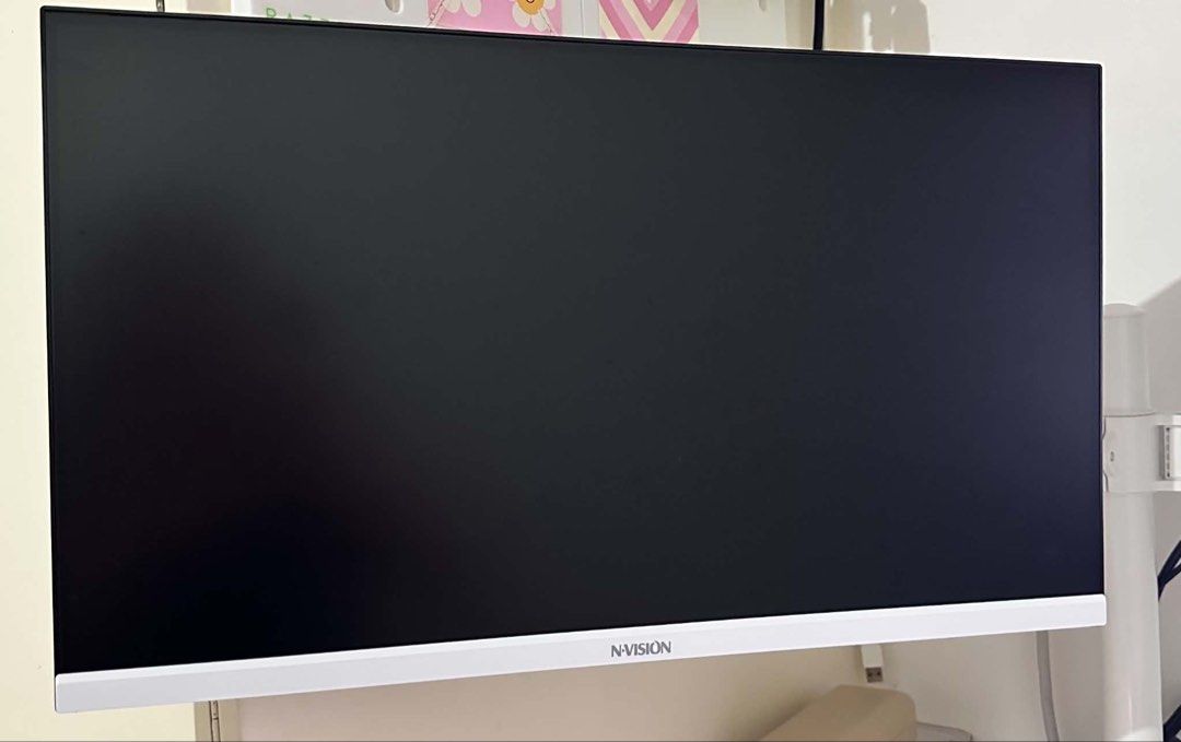 NVISION MONITOR 120 HZ WHITE (Category: Monitor Screens) located in Manila. Submitted by rizmnl (Listing ID 1456432583, Image 1). Description: 22 inches, 120hz Color: white HDMI & VGA supported With stand and box Issues: none; used for a month.