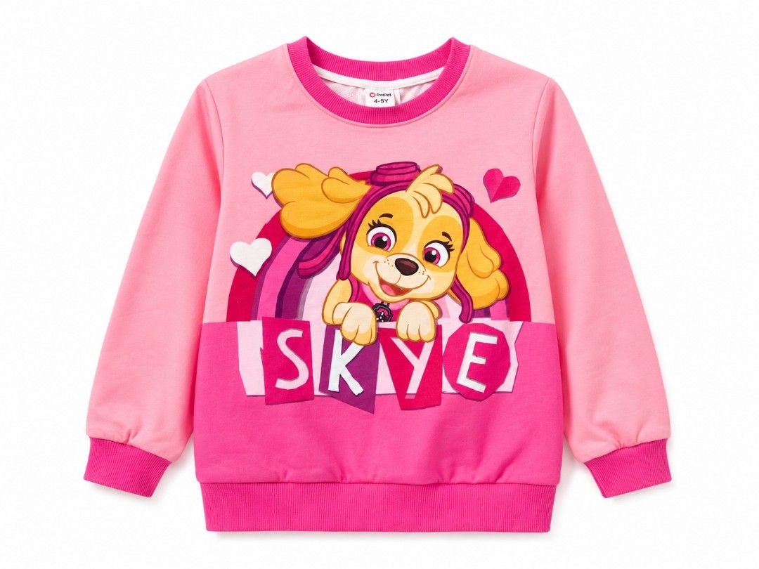 Paw Patrol Skye Pink Sweatshirt (Category: Coats, Jackets and Outerwear) located in Manila. Submitted by toledom (Listing ID 1456478446, Image 1). Description: - Adorable pink Paw Patrol sweatshirt featuring Skye - Fun rainbow and heart graphic on the front - Comfortable ribbed cuffs and hem - Ideal for everyday casual wear - A must-have for any Paw Patrol enthusiast.