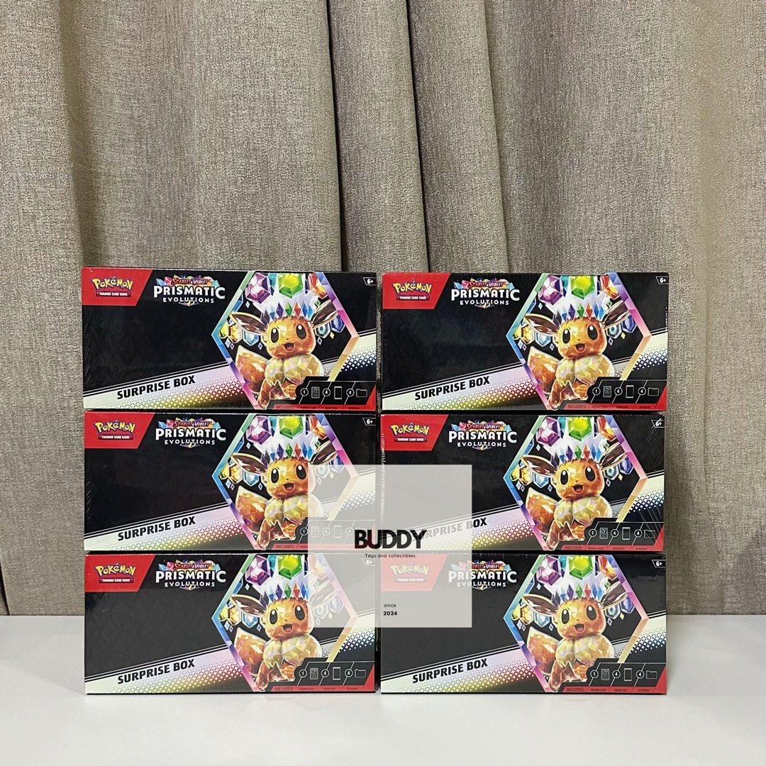 Pokemon TCG Prismatic Evolutions Surprise Box (Category: Card Boxes & Cases) located in Kawit. Submitted by buddytoys (Listing ID 1456568837, Image 1). Description: .