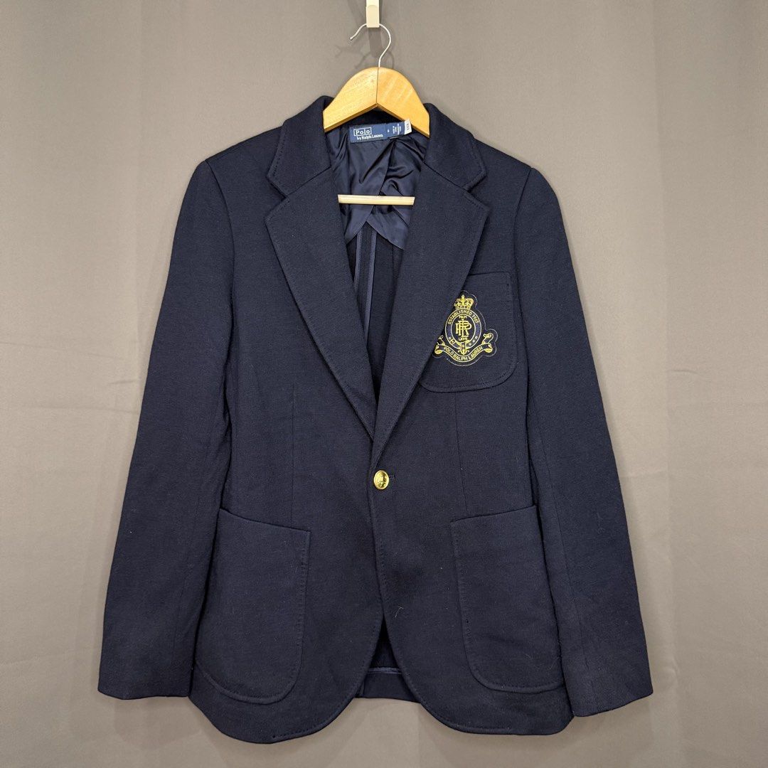 Polo Ralph Lauren Crest-Embellished Blazer (Category: Coats, Jackets and Outerwear) located in Manila. Submitted by saintjohnn (Listing ID 1456570945, Image 2). Description: Polo Ralph Lauren Crest-Embellished Blazer Excellent Condition No Issue Authentic Size: 6 (small) Length: 27" Width: 17" Sleeve: 27" ₱5,000.