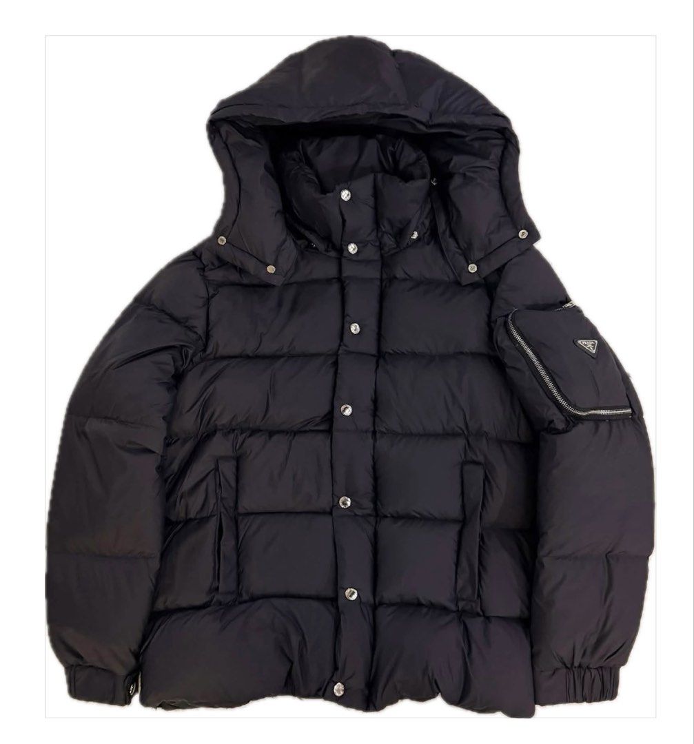 PRADA BLACK PUFFER JACKET, Luxury, Apparel on Carousell