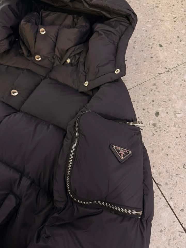 PRADA BLACK PUFFER JACKET, Luxury, Apparel on Carousell