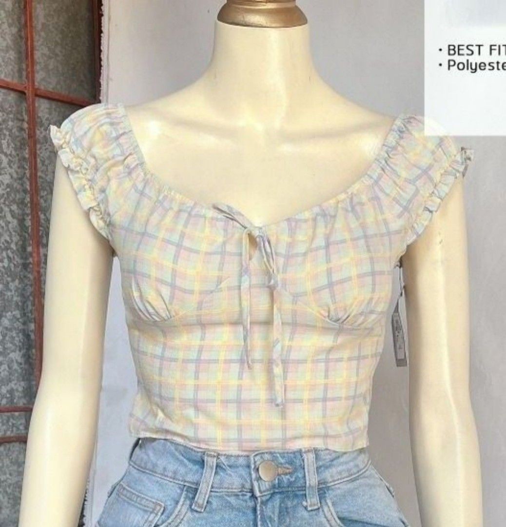 Pretty little thing & Glamorous smocked tops (Category: Blouses) located in Quezon City. Submitted by wornthisway_ (Listing ID 1456470599, Image 3). Description: best fit to medium frame used once rfs decluttering.
