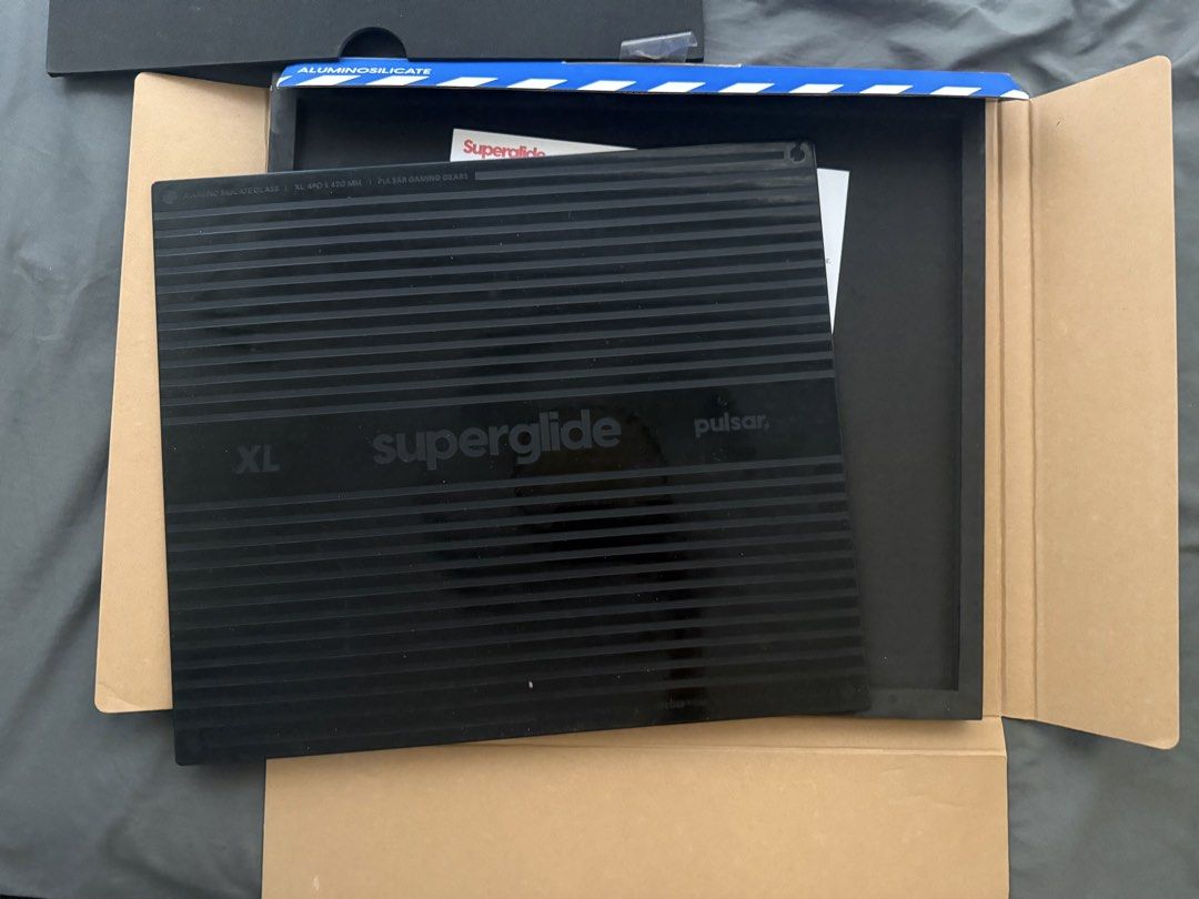 Pulsar Superglide Glass Mousepad XL Black (Category: Mouse & Mousepads) located in Manila. Submitted by eapr02 (Listing ID 1456502265, Image 3). Description: Good as new Smooth, zero scratches RFS: Too big for current set up.