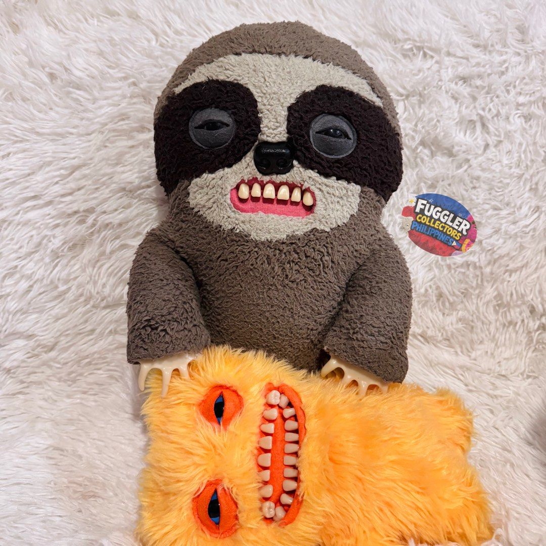 Sickening Sloth Spin Master Rare Fuggler (Category: Designer & Blind Box Toys) located in Caloocan City. Submitted by raeccas.selections (Listing ID 1456461618, Image 1). Description: Sloth that many old players know 🦥 Very rare variant No issues. 12 inches with full of fiber! Definitely a collector’s item ✨ - Double tags - On-hand Can reserve with 50% DP, pay the balance anytime 📦 Location: North Caloocan Courier: Lalamove/J&T.