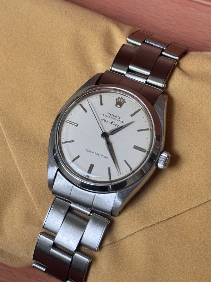Rare Rolex Airking Super Precision (Category: Luxury Watches) located in Manila. Submitted by true_ajcquintana (Listing ID 1456462976, Image 3). Description: Rolex Oyster Perpetual Air-King Super Precision 34mm case size Collectible and Hard to find “period-correct” Super Precision example powered by the desirable Cal. 1530. Circa 1960’s Authenticated by Panotes as period-correct throughout - Glass,Case,Hands,Crown, Movement,Bracelet Has a Silver