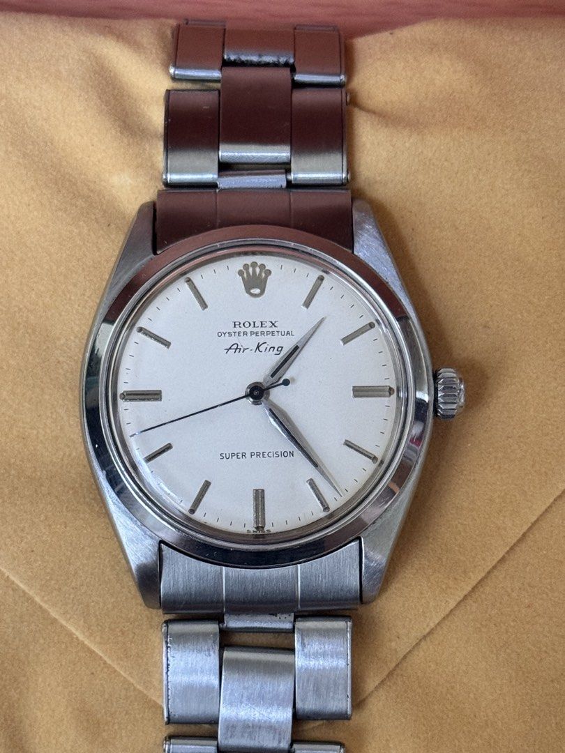 Rare Rolex Airking Super Precision (Category: Luxury Watches) located in Manila. Submitted by true_ajcquintana (Listing ID 1456462976, Image 1). Description: Rolex Oyster Perpetual Air-King Super Precision 34mm case size Collectible and Hard to find “period-correct” Super Precision example powered by the desirable Cal. 1530. Circa 1960’s Authenticated by Panotes as period-correct throughout - Glass,Case,Hands,Crown, Movement,Bracelet Has a Silver