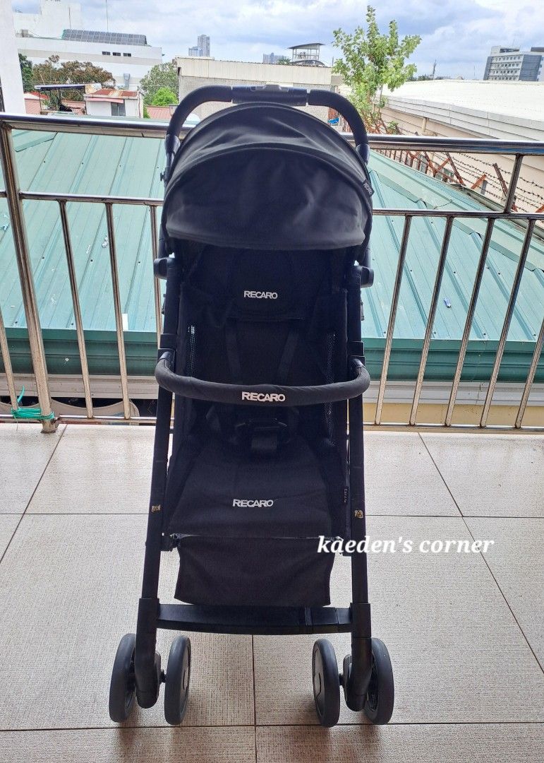 Recaro Easylife Stroller (Category: Strollers) located in Cebu City. Submitted by kaedenscebu (Listing ID 1456462087, Image 1). Description: Recaro Easylife Compact Stroller ▪︎Age suitable : 6months ulto 4yrs old ▪︎Travel friendly cabin size ▪︎Semi recline position ▪︎5points safety harness ▪︎One hand fold mechanism ▪︎Compact fold weight 5.9kg ▪︎Eight smooth running wheels ▪︎Swivel Fron lockable wheels ▪︎Breathable mesh side seat ▪︎Large shopping 