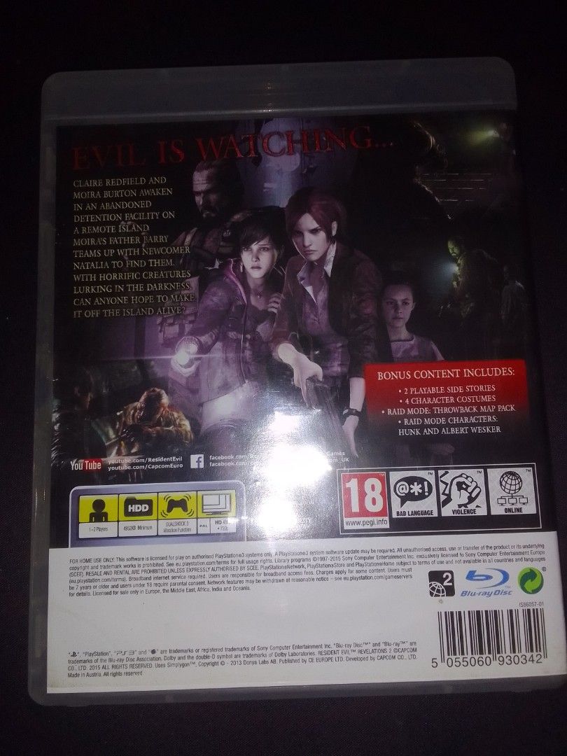 Resident Evil Revelations 2 Box Set Edition Ps3 (Category: PlayStation) located in Baguio. Submitted by eskimoprime (Listing ID 1456579062, Image 2). Description: Notes: - Like new - Tested and Working - RFS: Finished - Purchased in the U.S. - Feel free to pm for more pics.
