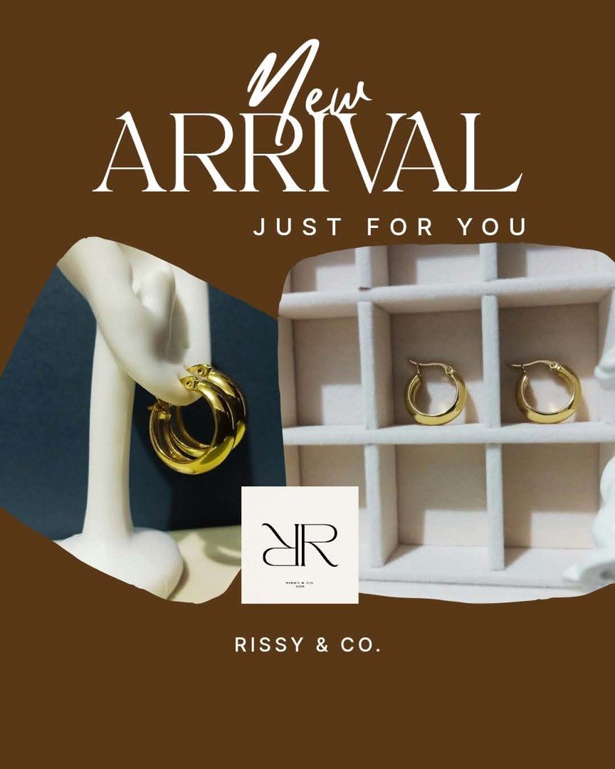 Rissy & Co. hoop earrings (Category: Earrings) located in Quezon City. Submitted by mnletc (Listing ID 1456563624, Image 1). Description: Features a lovely textured design Adds a touch of shine to any outfit Stainless luxe jewelry.