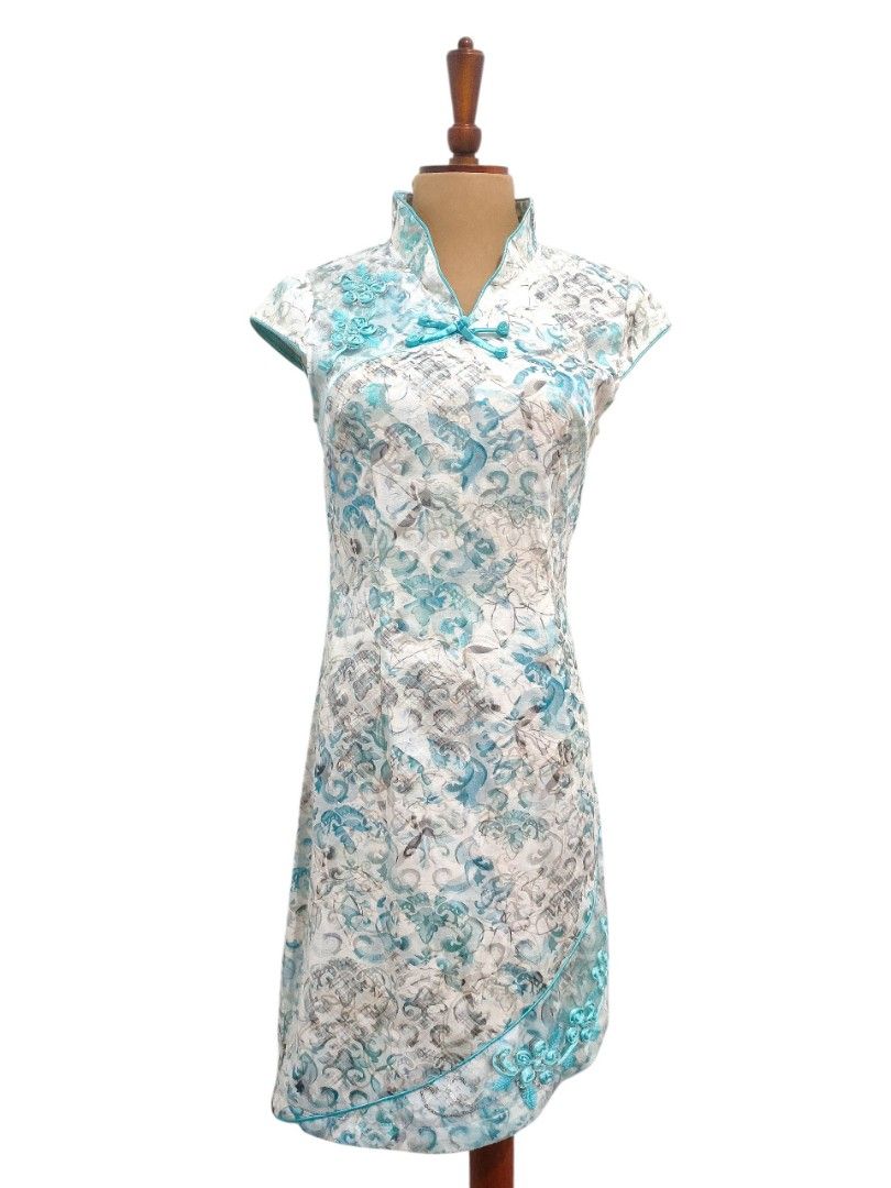 19+ Minimalist Floral Design S - M| pastel dress | floral dress | Cheongsam dress | qi pao | vintage