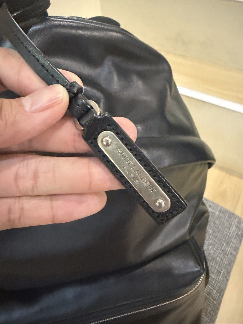 Saint Laurent City Backpack Matte Leather (Category: Luxury Bags & Wallets) located in Davao. Submitted by goodstuff.149 (Listing ID 1456509985, Image 3). Description: BACKPACK MADE WITH METAL-FREE TANNED LEATHER, FEATURING A SAINT LAURENT SIGNATURE EMBOSSED EXTERIOR ZIP POCKET, ZIP COMPARTMENT AND PADDED SLOT POCKET. CHROME FREE AND METAL FREE TANNED LEATHER DIMENSIONS: 31 X 41 X 22 CM / 12.2 X 16.1 X 8.6 INCHES DOUBLE ZIP CLOSURE OXIDIZED NICKE