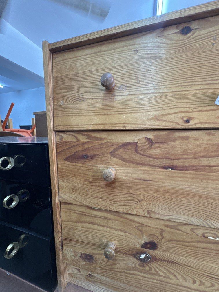 solid pine 3-drawer chest (Category: Shelves, Cabinets & Racks) located in Kuala Lumpur. Submitted by nur_azs (Listing ID 1456480090, Image 3). Description: .