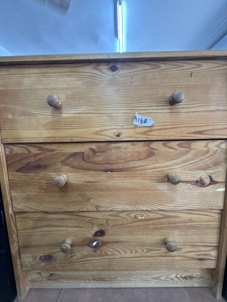 solid pine 3-drawer chest (Category: Shelves, Cabinets & Racks) located in Kuala Lumpur. Submitted by nur_azs (Listing ID 1456480090, Image 2). Description: .