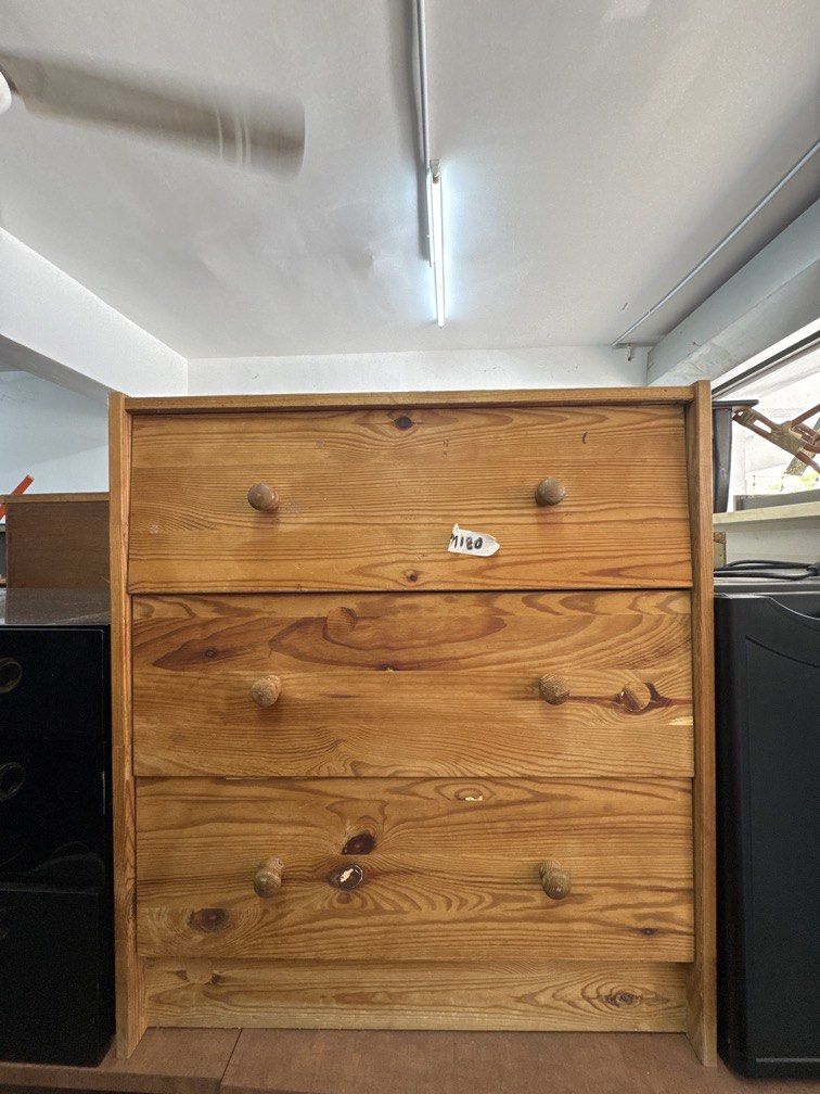 solid pine 3-drawer chest (Category: Shelves, Cabinets & Racks) located in Kuala Lumpur. Submitted by nur_azs (Listing ID 1456480090, Image 1). Description: .