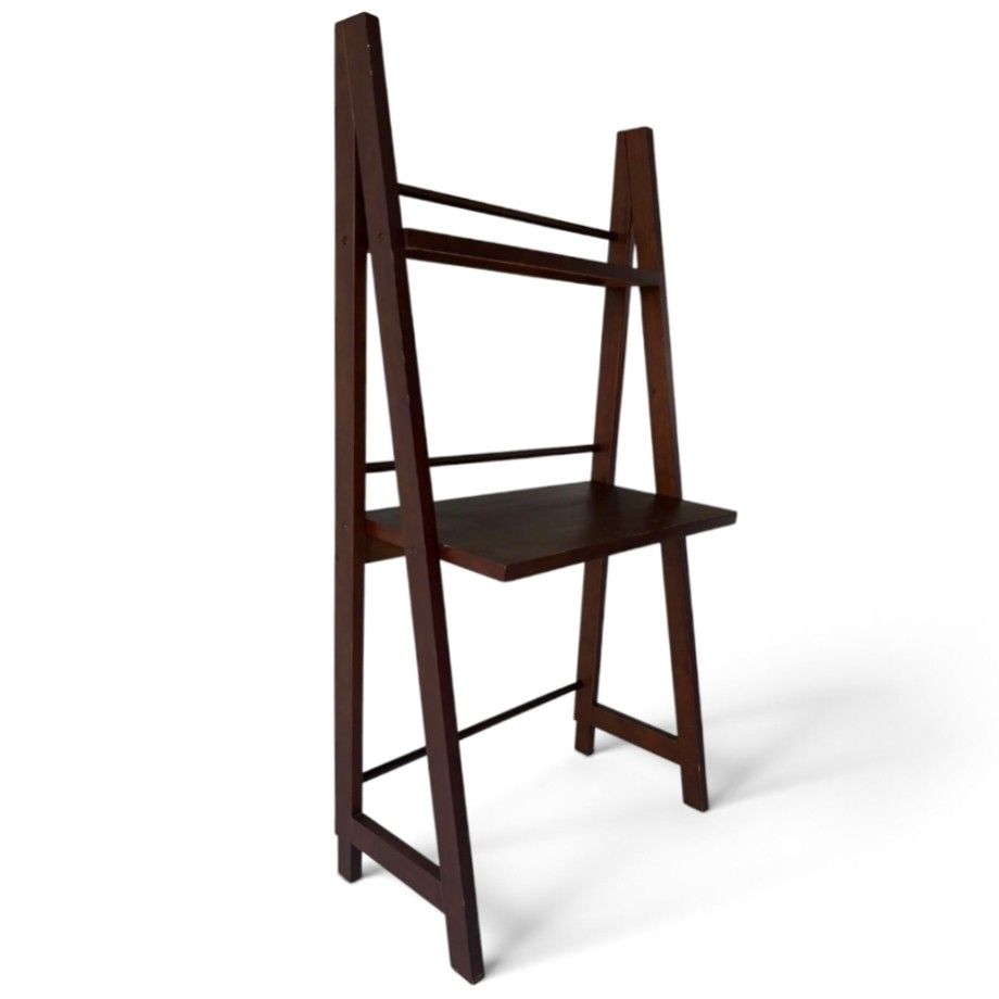 SOLID WOOD LADDER SHELF DESK/WALL LEANING WORKSTATION (Category: Shelves, Cabinets & Racks) located in Bulacan. Submitted by by_adette (Listing ID 1456591227, Image 3). Description: SOLID WOOD LADDER SHELF DESK/WALL LEANING WORKSTATION Measurements: L29"xW16"xH59".