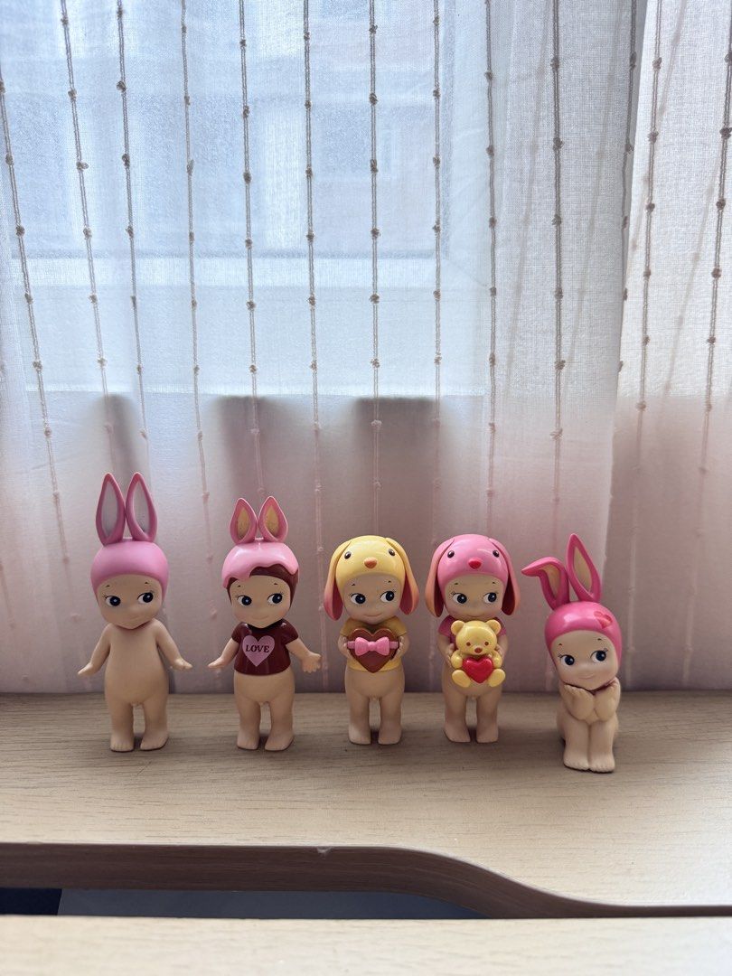 Sonny Angel Figures - Various Series (Category: Designer & Blind Box Toys) located in Manila. Submitted by itissyours_ (Listing ID 1456551249, Image 1). Description: Reminders: Not for serious collectors NONE of these angels come with original box and foil Condition is like new, NOT mint Most prices are negotiable :) ❎ - SOLD Pink Rabbit - 750 ❎ Valentine Choco Bunny - 800 ❎ Yellow Lop Ear - 750 ❎ Pink Lop Ear (bear) - 800 ❎ (SECRET) Sitting Rabb