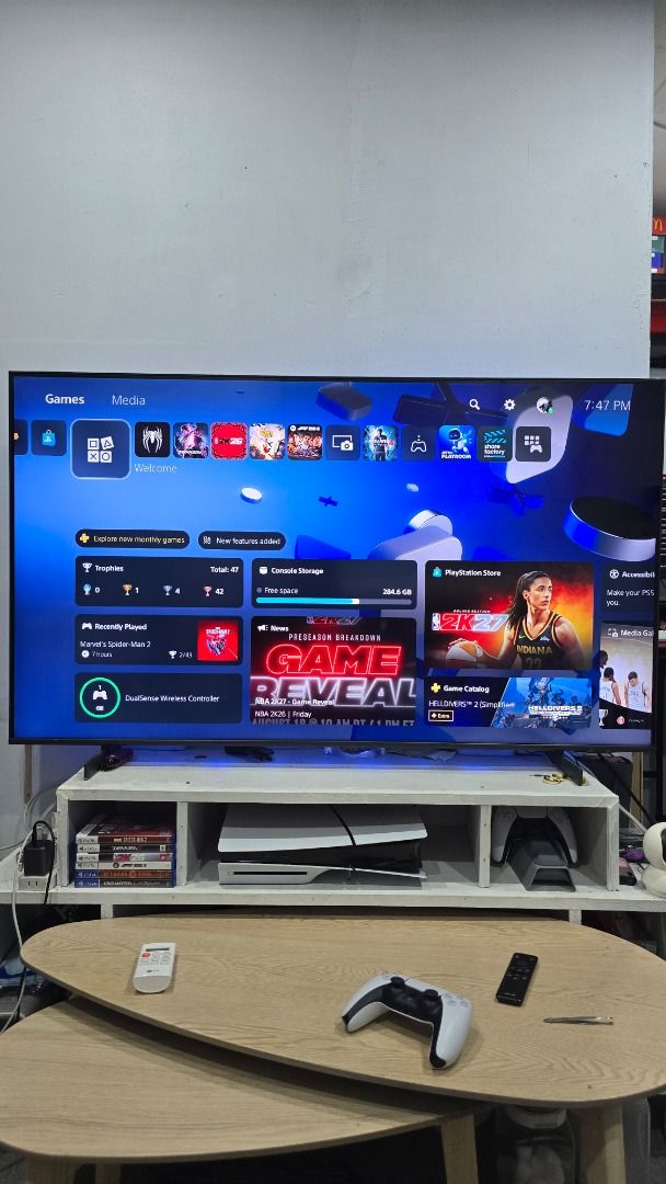 Sony PlayStation 5 Console with DualSense Controller (Category: PlayStation) located in Caloocan City. Submitted by vjaay (Listing ID 1456544722, Image 2). Description: [FOR SALE] PS5 Slim 1TB + Extra Controller & Dobe Dock! Selling my lightly used Sony PlayStation 5 Slim (1TB Disc Edition). Condition & Details: * Date of Purchase: 2025 * Overall Condition: 9.5/10 * System Status: Lates Firmware, Clean unit (Never opened, never repaired, NOT bann