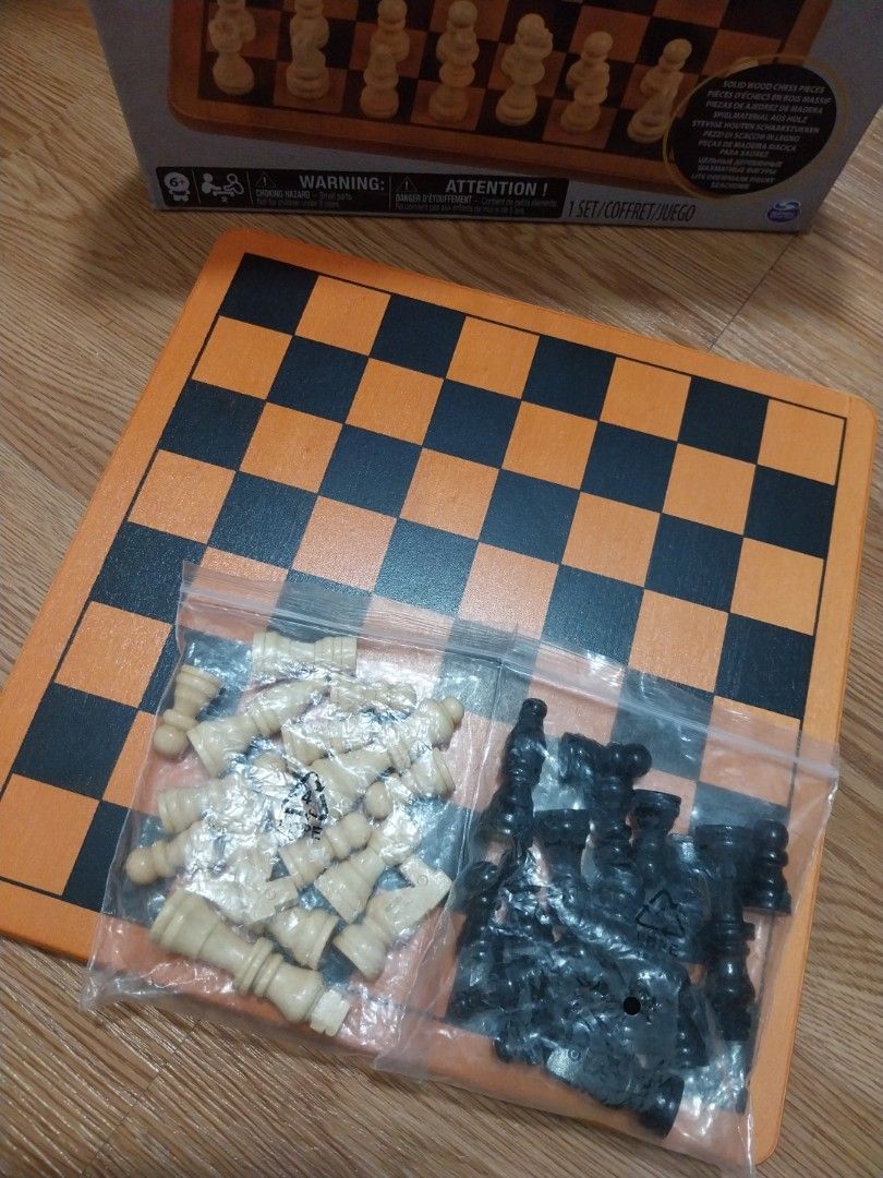 Spin Master Wood Chess Set (Category: Board Games & Puzzles) located in Las Pinas. Submitted by artelierstudios.ph (Listing ID 1456557416, Image 2). Description: - In like new condition. Complete pieces and wood chess. - Purchased from Toys R Us for 799. PAYMENT METHODS: gcash, psbank, palawanpay, maribank, gotyme, maya via lalamove, JNT *to be shouldered by buyer.