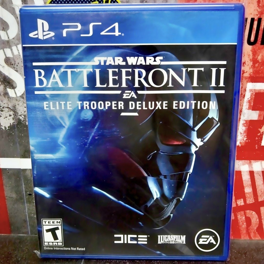 Star Wars Battlefront II Elite Trooper Deluxe Edition PS4 (Category: PlayStation) located in Apalit. Submitted by reworkz (Listing ID 1456569853, Image 1). Description: - Star Wars Battlefront II Elite Trooper Deluxe Edition Location: Apalit, Pampanga Shipping available via Lalamove / LBC / J&T Meet-up: Apalit / Calumpit MOP: GCash.