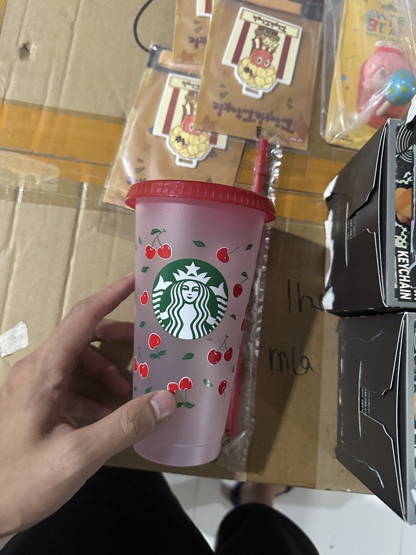 Starbucks Philippines Cherry Reusable Cup Offer (Category: Water Bottles & Tumblers) located in Manila. Submitted by lebronlabubu (Listing ID 1456547789, Image 2). Description: Brandnew never used.
