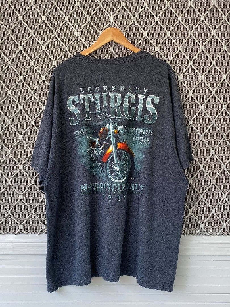 Sturgis Tee 2021 (Category: Tshirts & Polo Shirts ) located in General Natividad. Submitted by jaygo02 (Listing ID 1456426951, Image 1). Description: fits 3XL 28 x 32 Color rate: 9/10 Issue/s: Fabric is prone to be linty (check the last picture) 📍Nueva Ecija 📌washed 📌color may vary due to lighting 📌shipping via jnt express.
