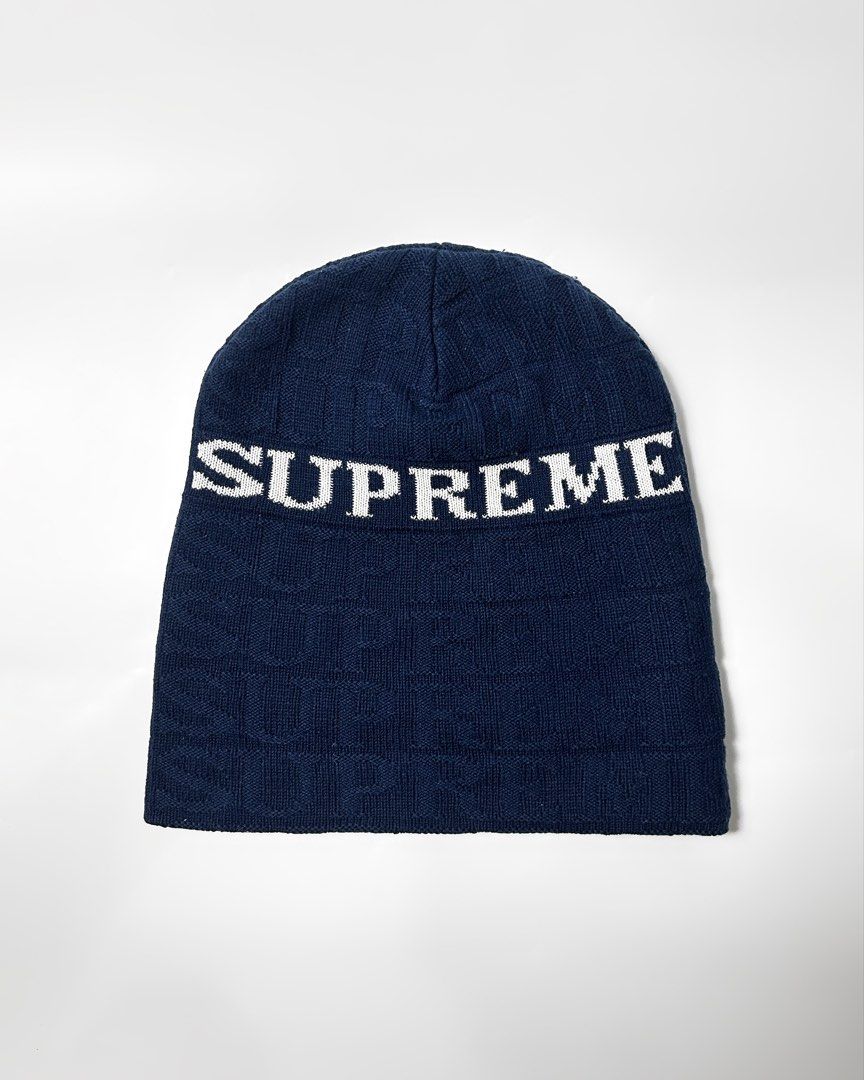 Supreme FW14 Jaquard Logo Beanie (Category: Beanies) located in Subic. Submitted by grail.stuffz (Listing ID 1456528058, Image 1). Description: Supreme FW14 Jaquard Logo Beanie One Size Fits All In Great condition. M/Mine: 3,000 php Price do not include shipping fees Some of the items are thrifted unless stated otherwise. All photos and details are posted. Feel free to DM me if you have any questions..