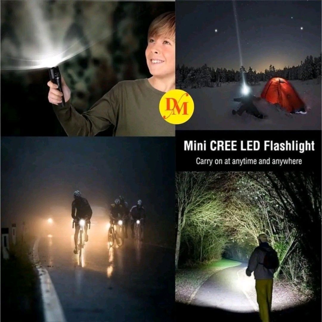 TacLight XML-T6 Mini CREE LED Flashlight (Category: Lighting) located in Manila. Submitted by marvieobordo (Listing ID 1456485273, Image 1). Description: - Super bright TacLight XML-T6 - 40x brighter than regular flashlights - Zoom function - 5 working modes: High, Medium, Low, Strobe, SOS - Weather-proof and durable - Ideal for camping, cycling, and outdoor activities - Portable and easy to carry.