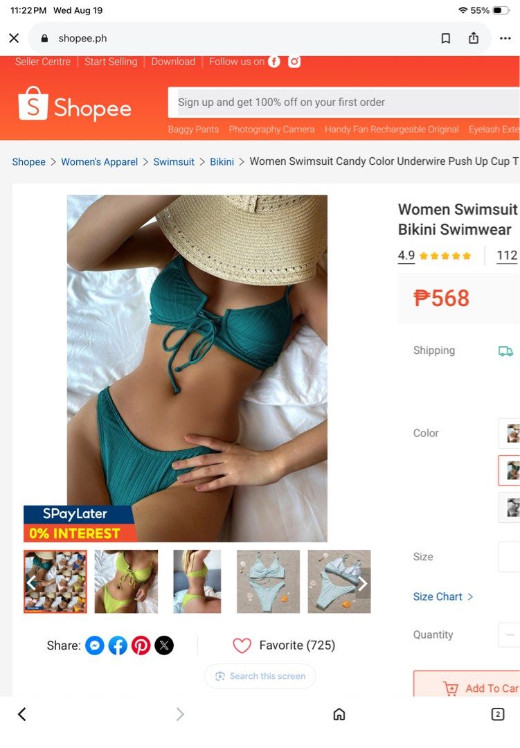 Teal Ribbed Bikini Set (Category: Bikinis & Swimsuits) located in Tarlac. Submitted by rieselects (Listing ID 1456579714, Image 2). Description: - Teal ribbed bikini set - Tie-front top with silver clasp closure - High-cut bottoms - Comfortable and stylish for beach or pool - Ideal for vacations.
