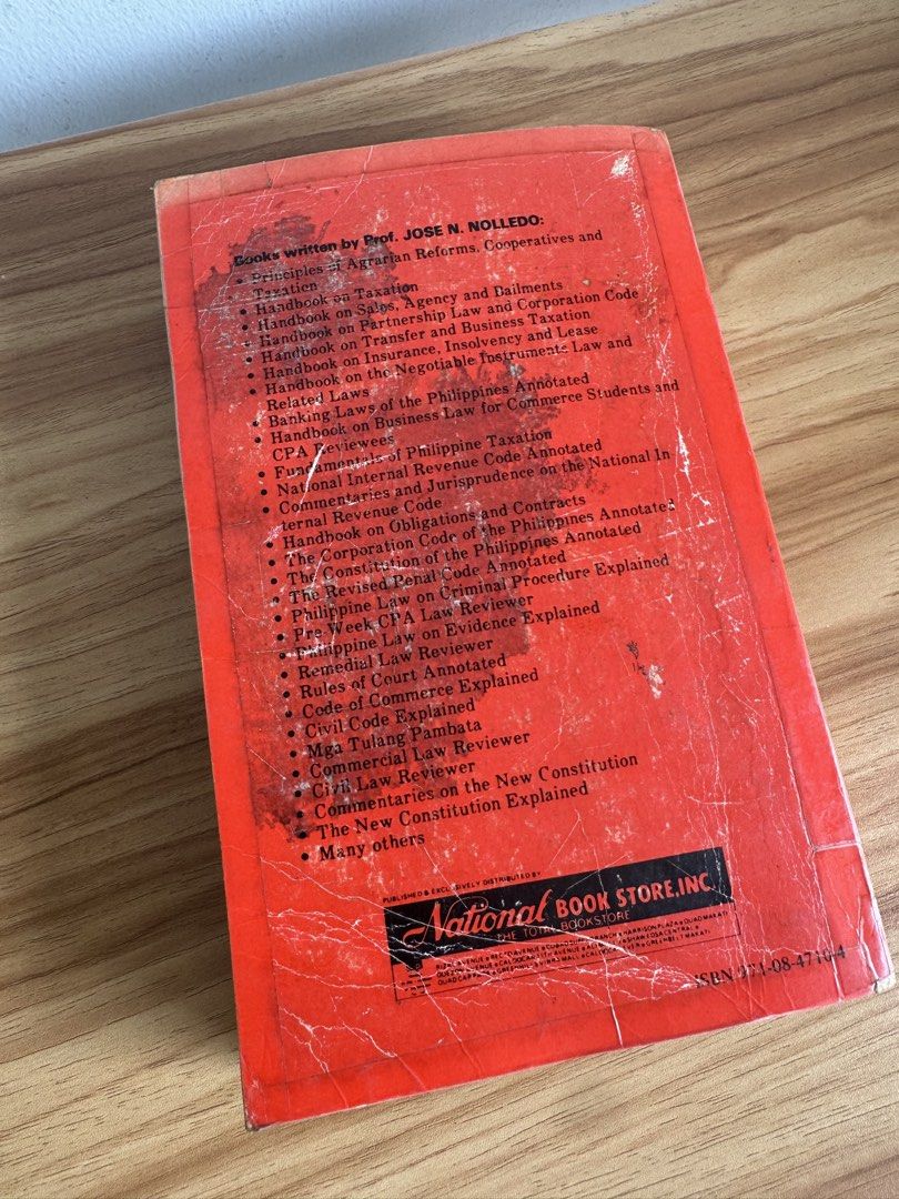 The Labor Code of the Philippines 1990 First Edition (Category: Textbooks) located in Makati City. Submitted by vanammryrose (Listing ID 1456441024, Image 2). Description: - Labor Code of the Philippines, 1990 First Edition - Compiled and edited by Jose N. Nolledo - Includes implementing regulations, related laws, and other issuances - Published and distributed by National Book Store, Inc. - Comprehensive reference for Philippine labor laws.