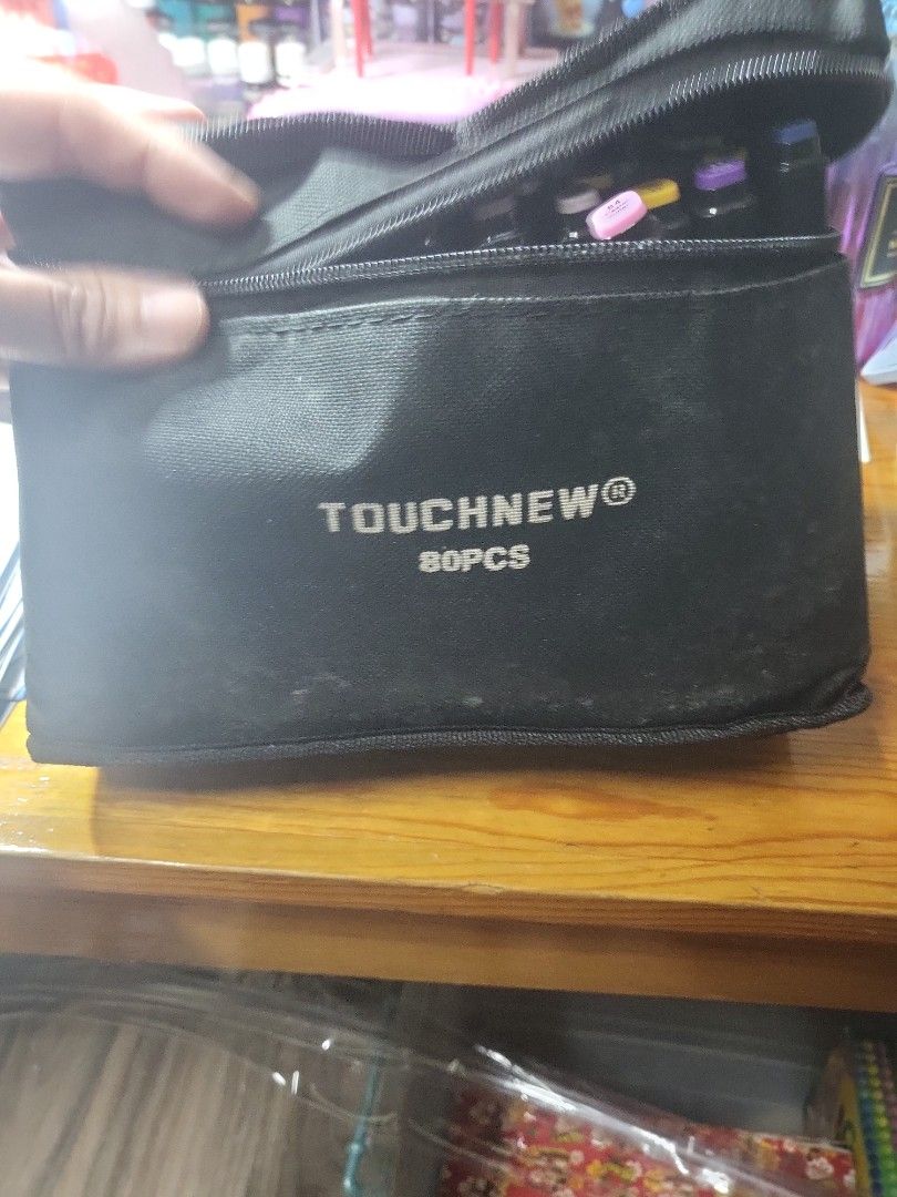 TOUCHNEW 80PCS Marker Set with Case (Category: Stationery & School Supplies) located in Caloocan City. Submitted by lynette1977 (Listing ID 1456578224, Image 1). Description: As is. Nakatago ng matagal na panahon hindi ko sure if everything has ink pa. d masyado nagamit sayang kung patatagalin pa.