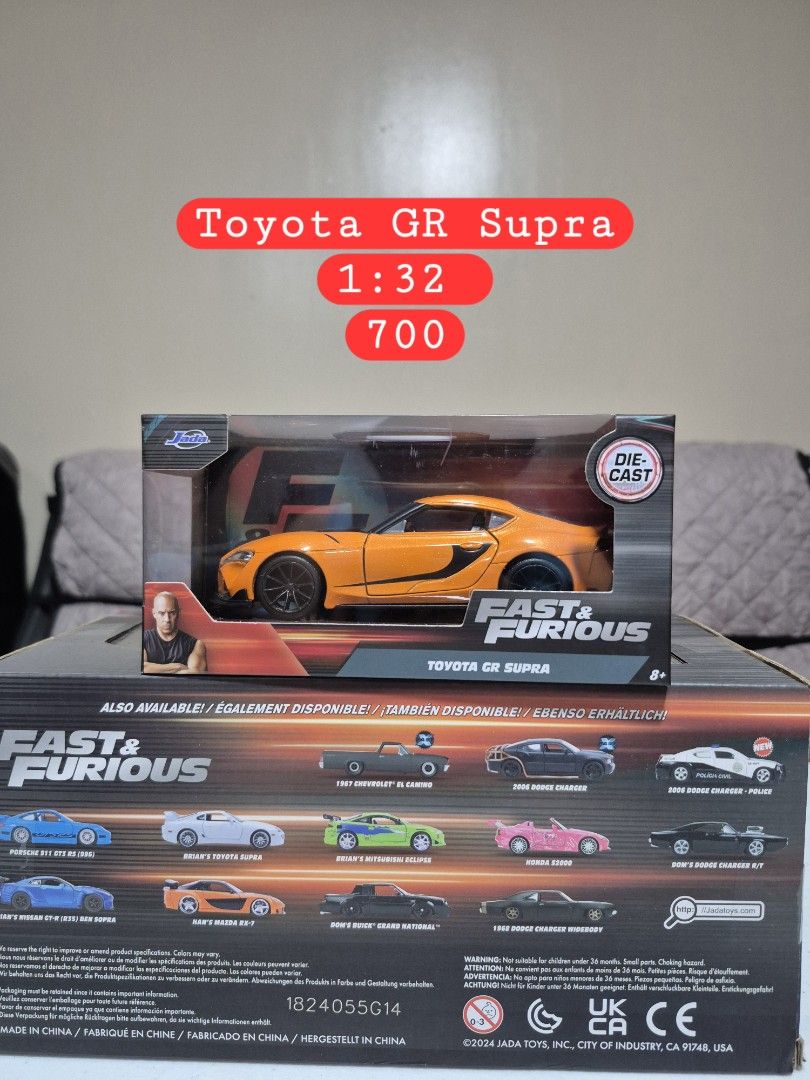 TOYOTA GR SUPRA diecast 1:32 (Category: Vehicle & Diecast Models) located in Pasig City. Submitted by havtrading (Listing ID 1456574323, Image 1). Description: TOYOTA GR SUPRA diecast 1:32 📌 Price posted 📌brand new sealed 📌pick up location maybunga pasig 📌courier j&t/lbc/grab/lalamove 📌LBC Cop shipping only/ payment first for the item 📌Mode of payment COD/ BDO/ GCASH/ MAYA/ BPI 📌COD VIA pabili service METRO MANILA AREA ONLY.