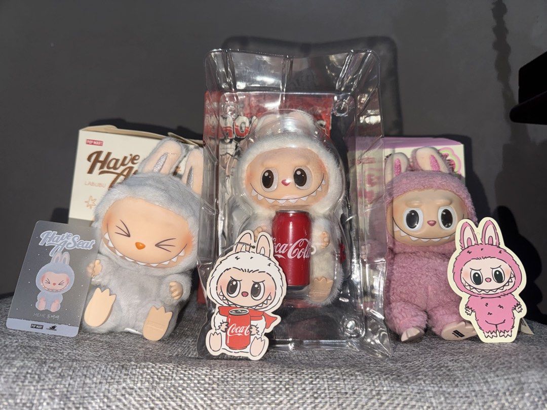 Unsealed Labubu Set (all original) (Category: Designer & Blind Box Toys) located in Manila. Submitted by deegzzmnn (Listing ID 1456461447, Image 1). Description: Message me if you don’t want to buy it as set -all original -with box, original plastic and cards .