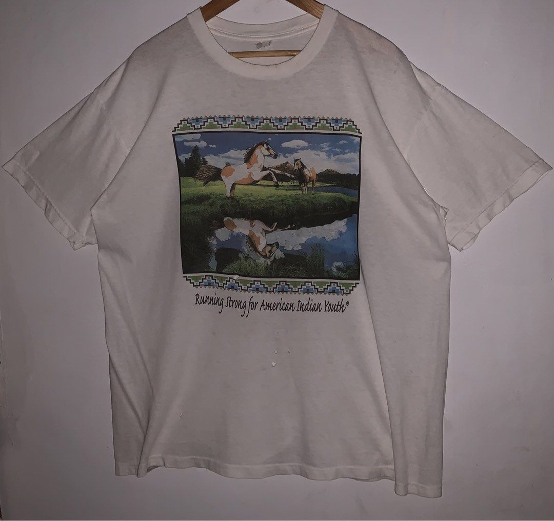 VINTAGE ART TEE FOR SALE (Category: Tshirts & Polo Shirts ) located in Angeles City. Submitted by browsetheracks (Listing ID 1456541066, Image 2). Description: FOR SALE VINTAGE NATIVE AMERICAN GRAPHIC ART TEE SIZE XL (24×30) FITS BOXY SINGLE STITCH 🪡 INSANE COLORPOP! IN EXCELLENT CONDITION ✓ SIGNS OF WEAR ₱550+SHIPPING FEE DM ME FOR MORE INFO 🔌 Note: Every item is photographed accurately to showcase its actual condition. Before shipping, each g