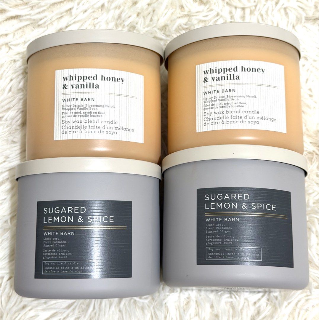 White barn scented candles (Category: Home Fragrance) located in Manila. Submitted by donaldann (Listing ID 1456571597, Image 1). Description: .